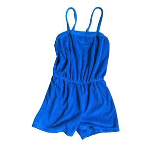 Hanna Andersson Blue Toweling Romper